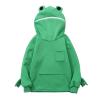 4-13 Years Children Kids Girls Boys Cute Frog Hoodie with Zipper Fall Tops Jumper Comfy Sweater (Green, 4-5 Years) view 1