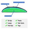 Extra-Firm Ab Exercise Mat  Enhanced Range of Motion for Sit-Ups, Core Workouts, Ab Support Pad, Crunches, and Functional Fitness Training  Black/Blue view 3