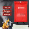 Fire Blanket Camping Emergency Blankets Hotel Dedicated Emergency Blankets, Fiberglass Material Fireproof Blanket, Escape Fire Suppression Blanket, Large Size (Color : White, Size : 78 * 78inches) view 4
