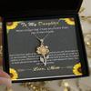 9624595-Sunflower Pendant Necklace-Personalized Beautiful Sunflower Precious Necklace, You are My Sunshine Message Card Necklace, to My Daughter messa view 3
