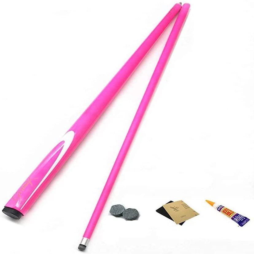 Pool Cue Billiard Cue 1/2 Section Handcraft Cue Carbon Fiber Adult with Stable Force Transmission and Stainless Steel Copper Interface WEWYQSJXBXF-211206(Color:9.5mm Pink)