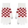 YOOJIA 1 Pair Checkered Knitted Gloves Full Finger Stretchy Gloves Winter Warm Mittens for Adults Kids Cycling Daily Use White One Size view 1