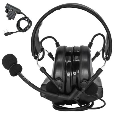 Hearangel Tactical Headset,Sound Pickup Noise Reduction & K 2 Pin PTT for Airsoft Activities (Black)