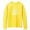 TFJH E Girls Swim Shirt Long Sleeve Rash Guard Suit UV 50+ Sunsuits Swimwear Swim Top Yellow 6A view 1