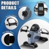 Mini Exercise Bike, himaly Under Desk Bike Pedal Exerciser Portable Foot Cycle Arm & Leg Peddler Machine with LCD Screen Displays view 2