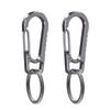 AIIKEE Titanium Heavy Duty Keychain Carabiner, EDC Key Clip Anti-Lost Quick Released Backpack Hook, Car Keychain Clip, Belt Loop Clip, Outdoor Camping Keyring- 2 Pack view 1