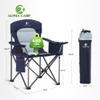 ALPHA CAMP Oversized Camping Chair Heavy Duty Lawn Chair with Cooler Bag Support 450 LBS Steel Frame Collapsible Padded Arm Folding Chair for Outdoor,Blue view 2