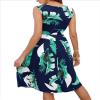MOLERANI Women Summer Dresses Sleeveless Casual Loose Swing Button Down Midi Dress with Pockets(Print Blue,S) view 2