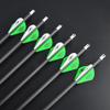 SHARROW 31" Carbon Arrows Hunting Arrows Spine 250 300 350 400 500 600 with Replaceable Tips Targeting Practice Arrows for Compound/Recurve/Long Bow 6/12pcs (12, Green & White, Spine 500) view 2