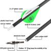 SHARROW 31" Carbon Arrows Hunting Arrows Spine 250 300 350 400 500 600 with Replaceable Tips Targeting Practice Arrows for Compound/Recurve/Long Bow 6/12pcs (12, Green & White, Spine 500) view 4