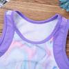 Daenrui Kids Girls Tie Dye Sleeveless Cutouts Waist Active Tank Crop Top Dance Workout Athletic Shirts Tops Colorful Tie Dye 14 Years view 2