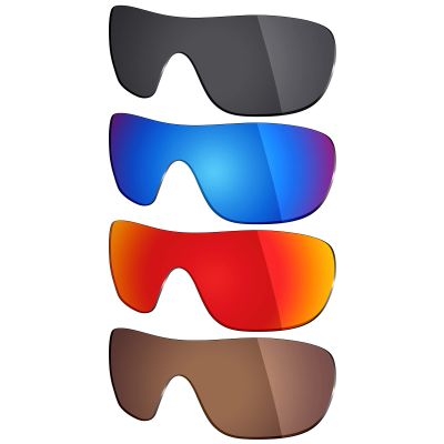 Mryok 4 Pair Polarized Replacement Lenses for Oakley Liv Sunglass - Stealth Black/Fire Red/Ice Blue/Bronze Brown