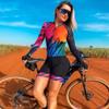 CYTSH Women's Cycling Jersey Sets Triathlon Long Sleeve Cycling Sets Skinsuit Bicycle Clothing 9D GELJumpsuit with Zipper (Color : 2, Size : XXXXX-Large) view 1