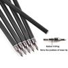 SHARROW 31" Carbon Arrows Hunting Arrows Spine 250 300 350 400 500 600 with Replaceable Tips Targeting Practice Arrows for Compound/Recurve/Long Bow 6/12pcs (12, Green & White, Spine 400) view 3