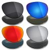 Mryok 4 Pair Polarized Replacement Lenses for Oakley Tie Breaker OO4108 Sunglass - Stealth Black/Fire Red/Ice Blue/Silver Titanium view 1