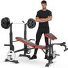 OPPSDECOR 900LBS Weight Bench Set Adjustable Bench Press Set with Squat Rack Foldable Olympic Workout Bench with Leg Developer Preacher Curl Workout Bench for Home Gym Full Body Exercise view 4