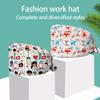 niaahinn Scrub Caps Women Dental Working Cap with Buttons Sweatband Adjustable Hats Tie Back Hats Headwear Fashion Printed Unisex (22240-2241) view 2