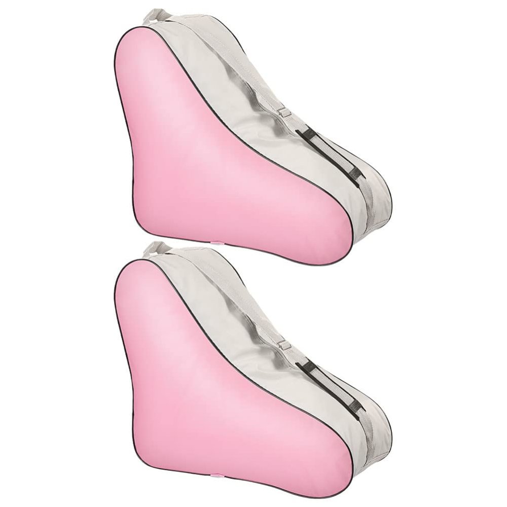 Veemoon 2PCS Pink Roller Skate Bags Ice Skates Backpack Roller s Tote Bags Skating Storage