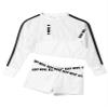 Daenrui Kids Girls Dance Outfits Mesh Fishnet Cropped Sweatshirt Top and Shorts Hip Hop Street Dance Clothes White 6 Years view 3