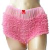 renvena Women's Ruffle Layered Bloomers Safety Tired Boyshorts Booty Pettipants Girlie Dance Shorts Pink One Size view 4