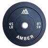 Olympic Bumper Plates: 2-Inch Stainless Steel Hub, Durable Rubber Weight Plates - Perfect for Cross-Training, Weightlifting, and Gym Fitness - 45lb Pair view 1
