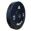 Olympic Bumper Plates: 2-Inch Stainless Steel Hub, Durable Rubber Weight Plates - Perfect for Cross-Training, Weightlifting, and Gym Fitness - 45lb Pair view 2