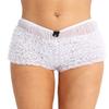 renvena Women's Ruffle Layered Bloomers Safety Tired Boyshorts Booty Pettipants Girlie Dance Shorts White One Size view 1