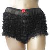 renvena Women's Ruffle Layered Bloomers Safety Tired Boyshorts Booty Pettipants Girlie Dance Shorts Black One Size view 4