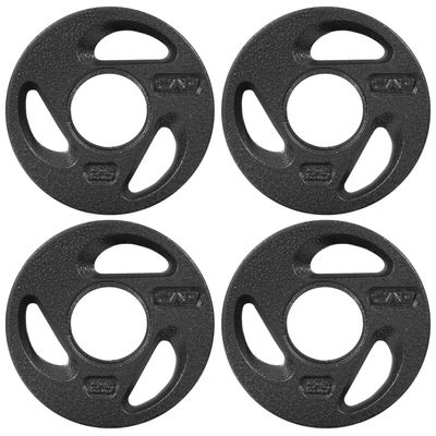 WF Athletic Supply Olympic Grip Plate, 2-inch Diameter Collar Opening for Compatibility on any Olympic Barbell, Available in 2.5, 5, 10, 25 & 45lb