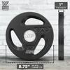 WF Athletic Supply Olympic Grip Plate, 2-inch Diameter Collar Opening for Compatibility on any Olympic Barbell, Available in 2.5, 5, 10, 25 & 45lb view 2
