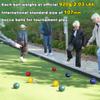 VSSAL Bocce Ball Set 107mm Regulation Size and Weight 920g for Professional Tournament, Backyard, Beach, Lawn Game with 8 Resin Bocci Balls, 60mm Pallino, Measuring Rope, Carrying Bag (Multi-Color) view 3