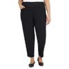 Alfred Dunner Womens Plus-Size Super Stretch Mid- Rise Short Length Casual Pants, Black view 1