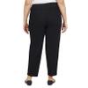 Alfred Dunner Womens Plus-Size Super Stretch Mid- Rise Short Length Casual Pants, Black view 2
