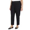 Alfred Dunner Womens Plus-Size Super Stretch Mid- Rise Short Length Casual Pants, Black view 3