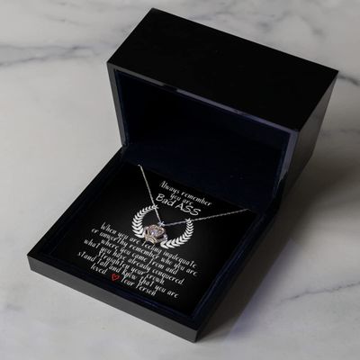 9702355-Crown Pendant Necklace Luxury Box - Bass Ass Bestie Gift, Necklace for Bestie, Gift for Girlfriend, Necklace for Girlfriend, Bad Ass Friend Gi