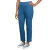 Alfred Dunner Womens Petite Super Stretch Mid- Rise Average Length Pant Medium Denim Size 8P view 4
