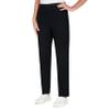 Alfred Dunner Womens Petite Super Stretch Mid- Rise Average Length Pant Black Size 6P view 4