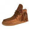 Bcshiye Women Casual Ankle Boots Winter Flat Fringe Mocassion Shoes Suede Tassel Booties Comfy Round Toe Walking Booties view 4