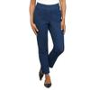 Alfred Dunner Womens Petite Super Stretch Mid- Rise Average Length Pant Dark Denim Size 6P view 2