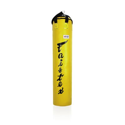 Fairtex HB6 6 Ft. Banana Bag Punching Bag for Muay Thai, Boxing, Kickboxing, MMA (HB6 Yellow Unfilled) - 14.17" W x 70.87" H