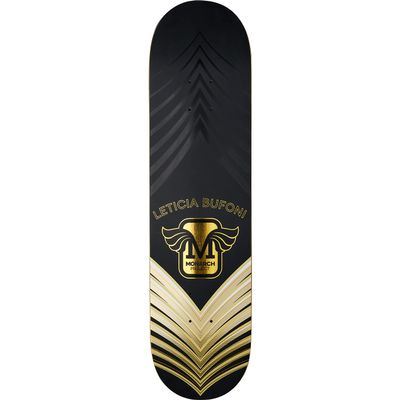 Monarch Bufoni Horus Skateboard Deck -8.0 Black/Gold/Gold R7 - (Bundled with Free 1'' Hardware Set)