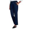Alfred Dunner Women's Sateen Mid-Rise Straight Leg Short Length Pant Size 8 Navy view 3