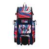 Boombah Rolling Catchers Superpack Baseball/Softball Gear Bag - 23-1/2" x 13-1/2" x 9-1/2" - Flow 2 Navy/Red/White - Telescopic Handle - Holds 4 Bats - Wheeled Version view 1