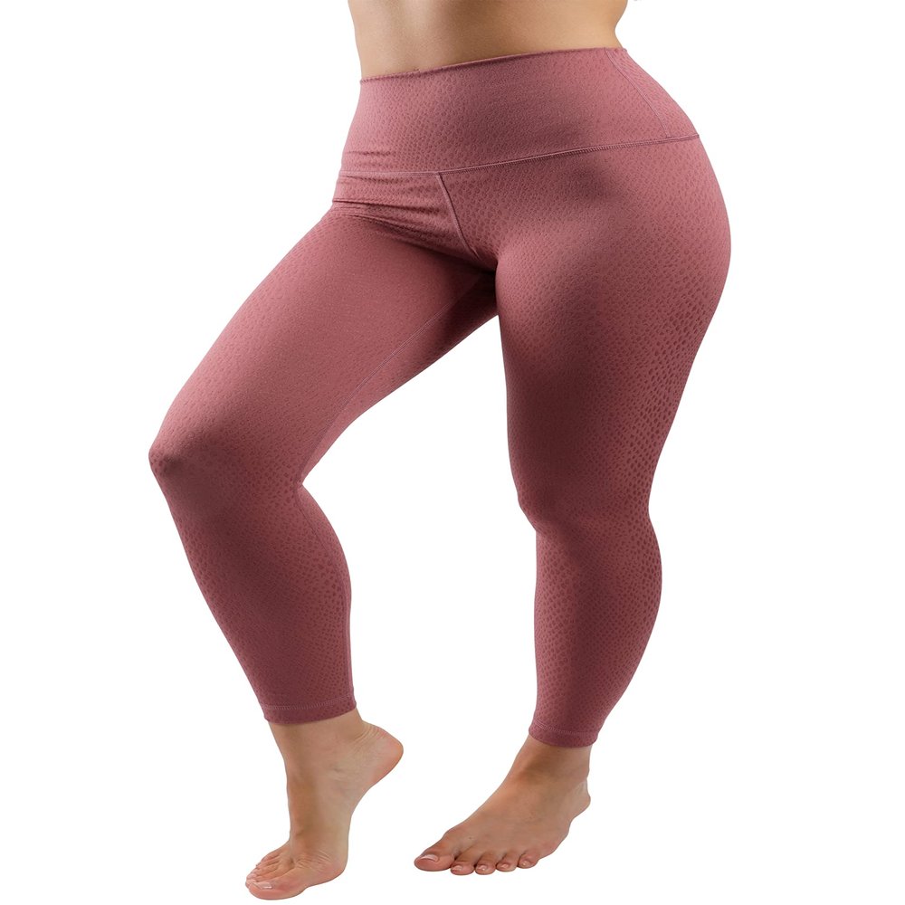 90 Degree By Reflex Performance Activewear - Printed Yoga Leggings - Snake Rouge Blush Elastic Free - XS