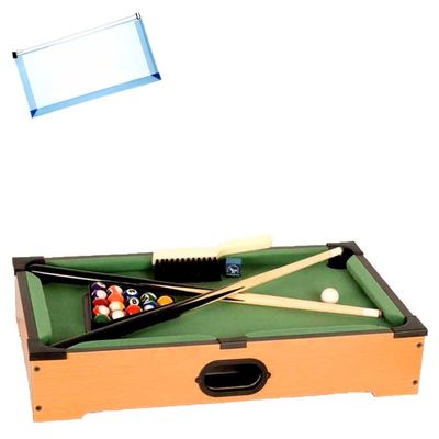 OMURA Games | Table Top Game Set | 21 in. Mini Pool | Bonus: Multi-Purpose #10 Size Pouch (Color May Vary)