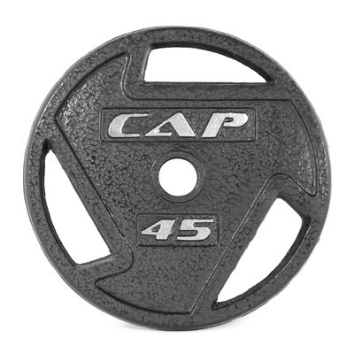 CAP Barbell 45 LB Cast Iron Olympic 2-Inch Grip Weight Plate Single | Black