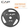 CAP Barbell 45 LB Cast Iron Olympic 2-Inch Grip Weight Plate  Single | Black view 2