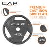 CAP Barbell 45 LB Cast Iron Olympic 2-Inch Grip Weight Plate  Single | Black view 3