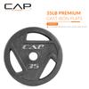 CAP Barbell 35 LB Cast Iron Olympic 2-Inch Grip Weight Plate - Single | Black view 2