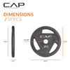 CAP Barbell 35 LB Cast Iron Olympic 2-Inch Grip Weight Plate - Single | Black view 4